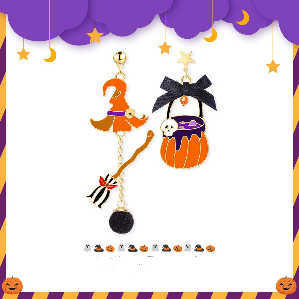 Cute Halloween Decorations Pumpkin Earrings