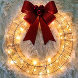 50CM Luminous LED Christmas Garland Wreath