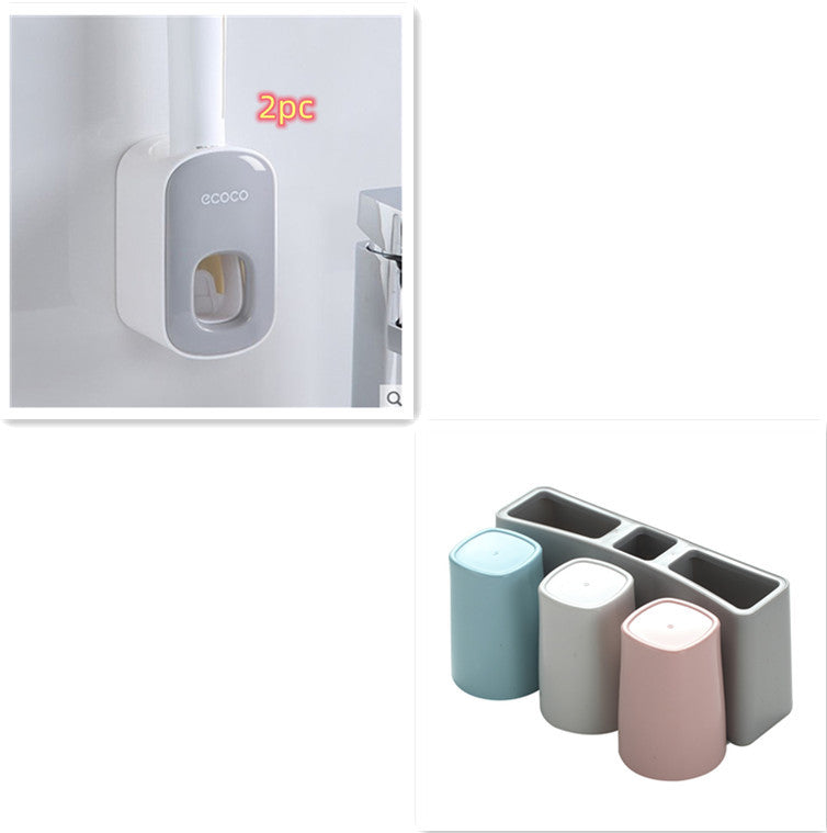 Wall-Mounted Automatic Toothpaste Dispenser Set,