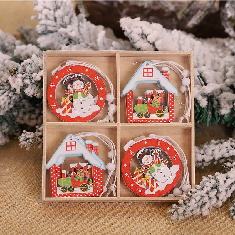 Christmas Snowflakes Wooden Pendants