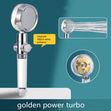360° Rotating Water-Saving Shower Head with Built-in Fan