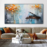 Handmade Oil Painting Palette Knife Tree Oil Painting On Canvas Wall Art Decoration Modern Piano Abstract Landscape Artwork Wall Pictures Decor For Home Office Decor