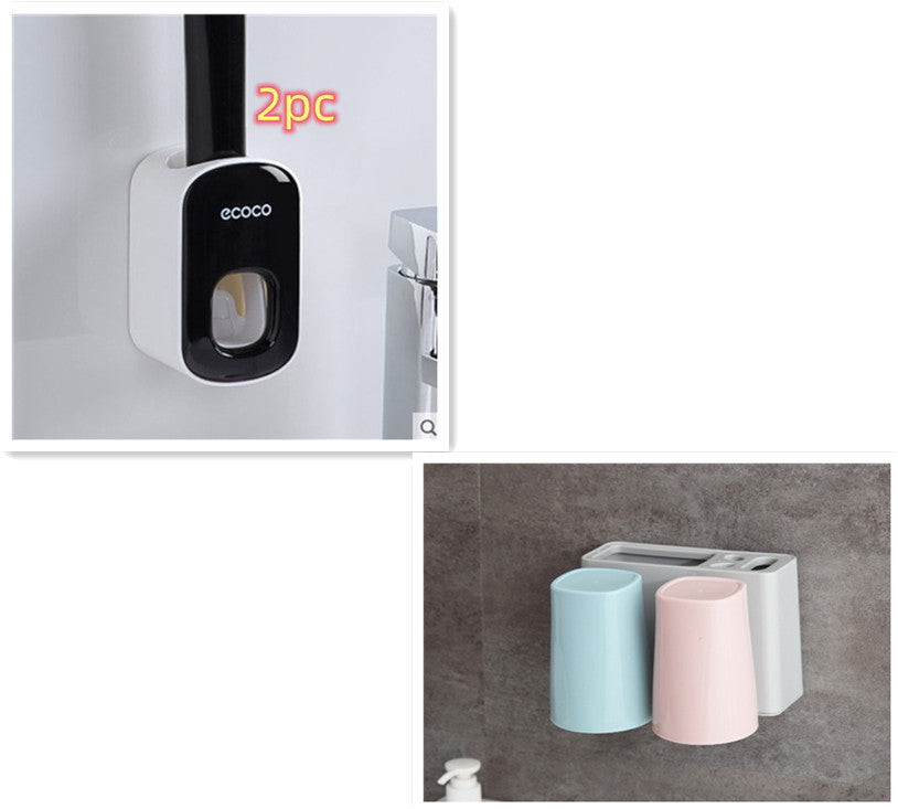 Wall-Mounted Automatic Toothpaste Dispenser Set,